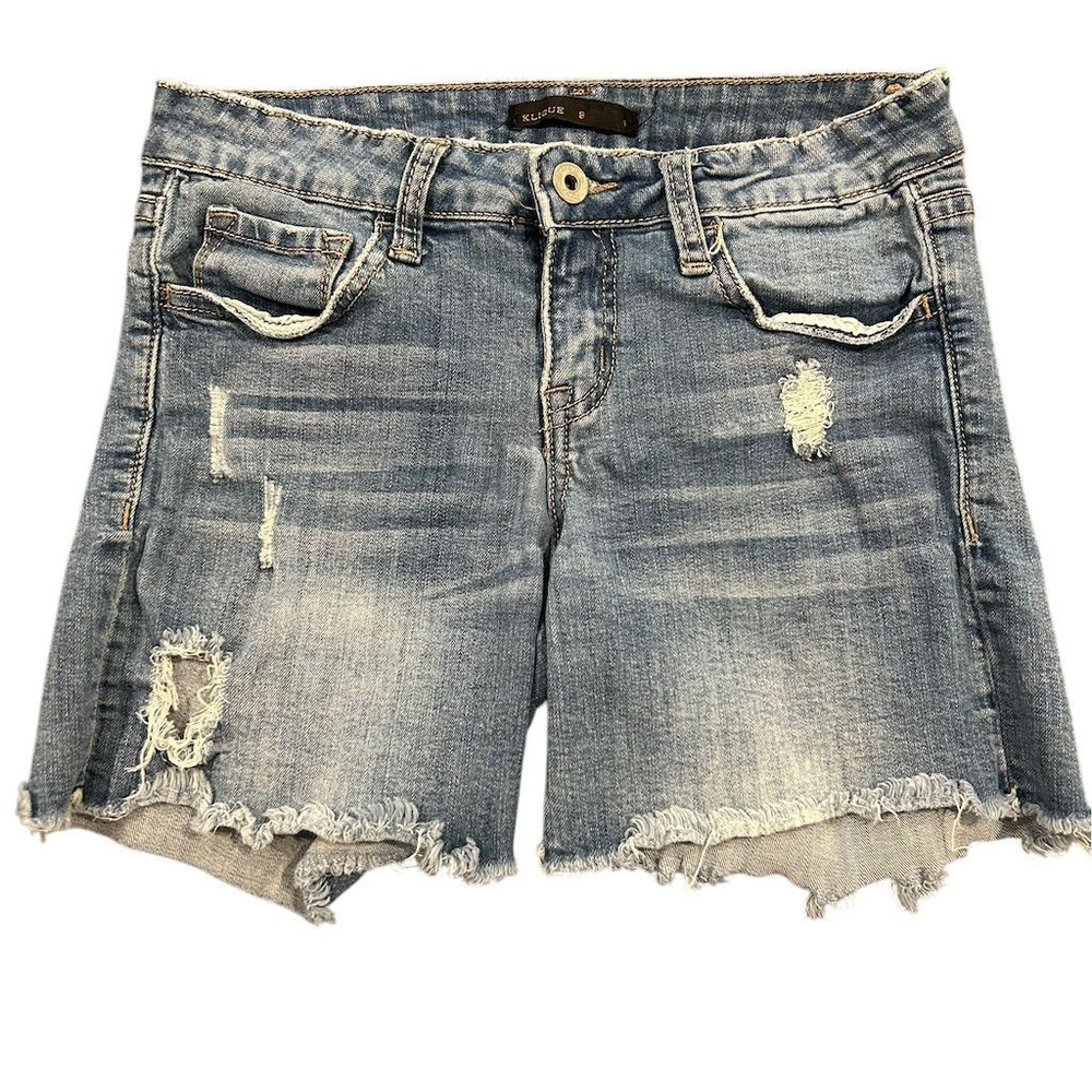 Klique Denim Distressed Cut Off Shorts Juniors Size 1